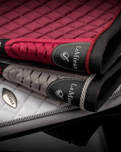 LeMieux Burgundy Jump Pad - Wither Relief Equestrian Saddle Pad for Horse Riding