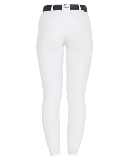 Equestro Women's Full Grip Slim Fit Breeches White