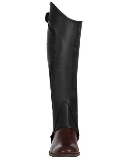 Equestro Unisex Gaiters Perforated Leather Maximum Comfort Black | Equiflair