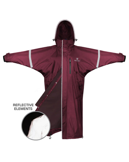 EQUIDRY Evolution Men's Plum Reflective Thin Fleece Waterproof Riding Coat - Equiflair - Jackets & Coats Clothing…