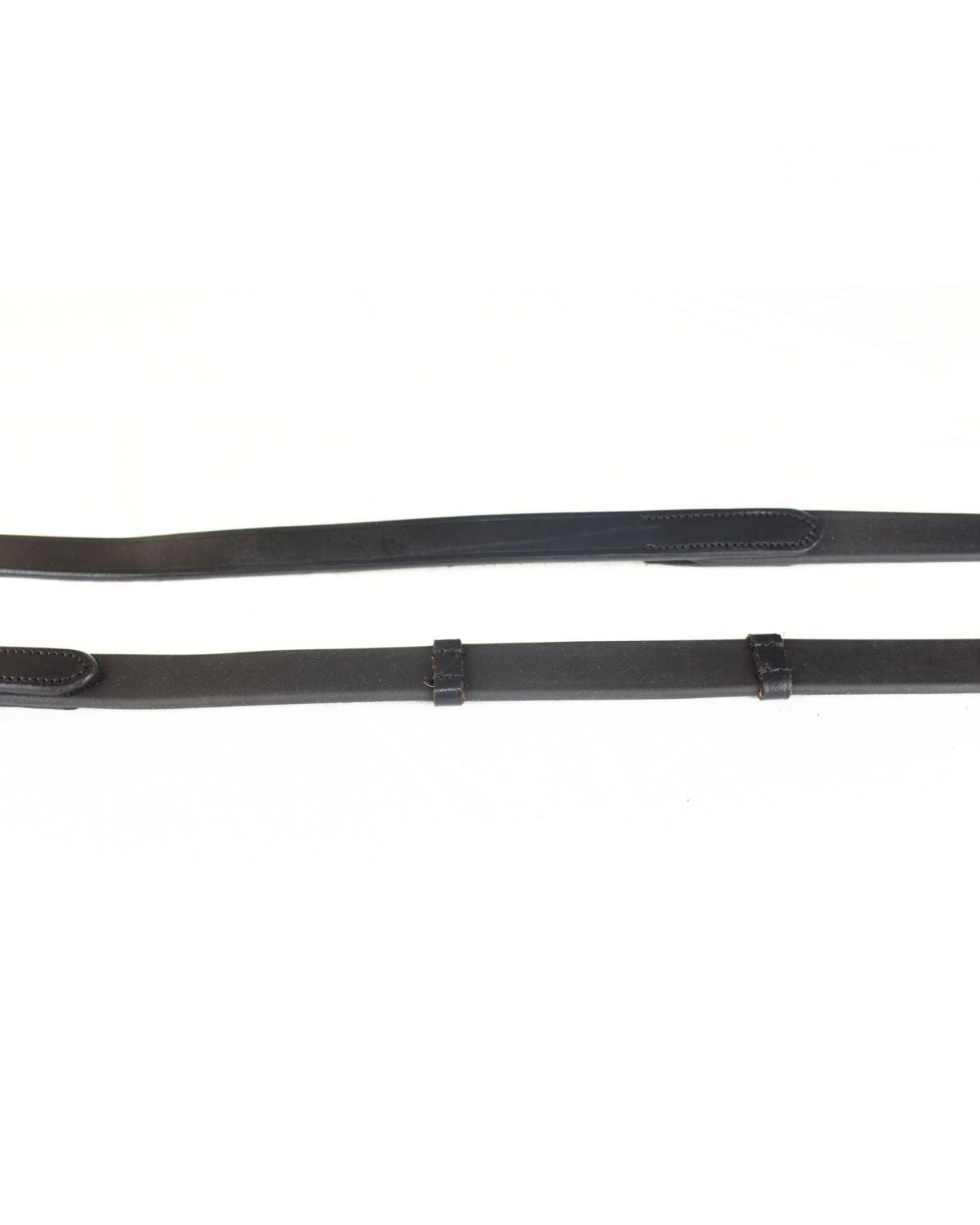 KM Elite Biothane Smooth Grip Reins Black With Stoppers