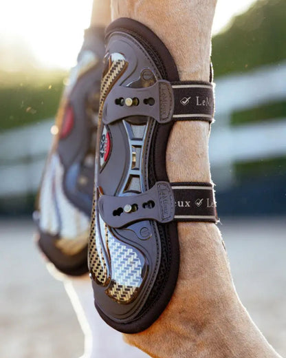 LeMieux Exo-Flex Tendon Boot Brown/Gold: Performance Horse Riding Boot, Protection, Support & Shock Absorption