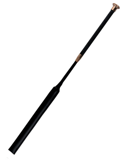 Woof Wear Pro Showjumping Bat: Black Riding Crop with Rose Gold Accents - British Showjumping Compliant