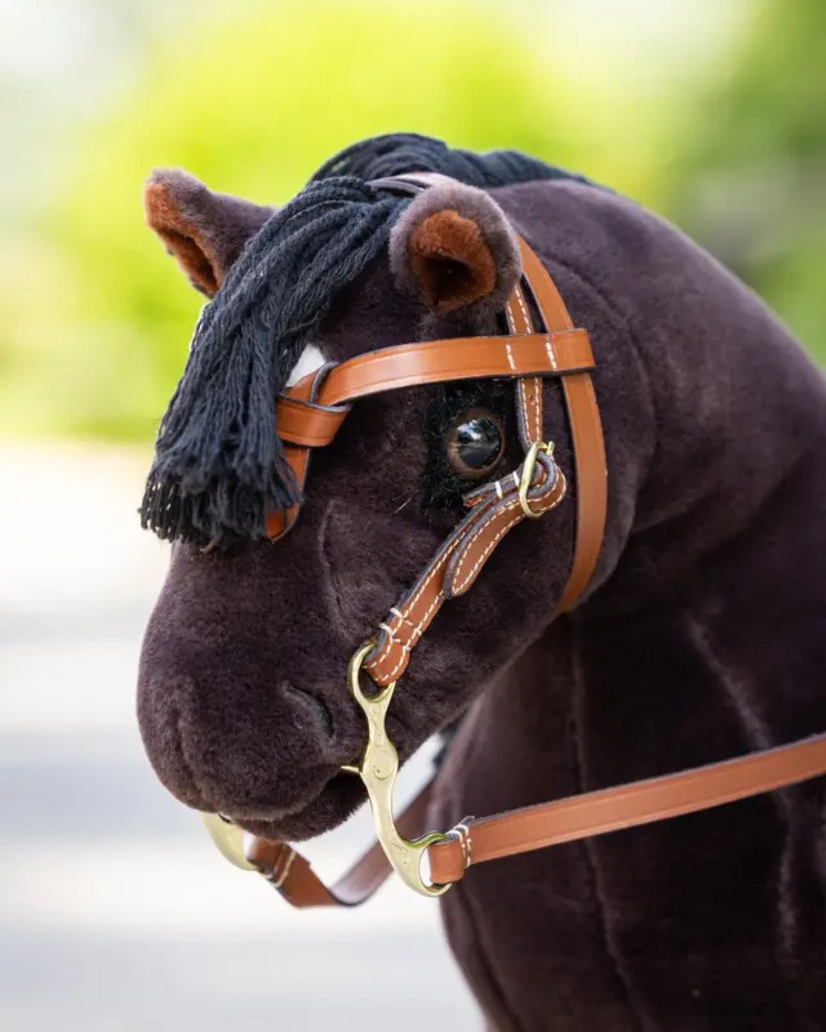 LEMIEUX Toy Pony Western Bridle TAN: Leather Horse Toy for Kids | Equestrian Gift