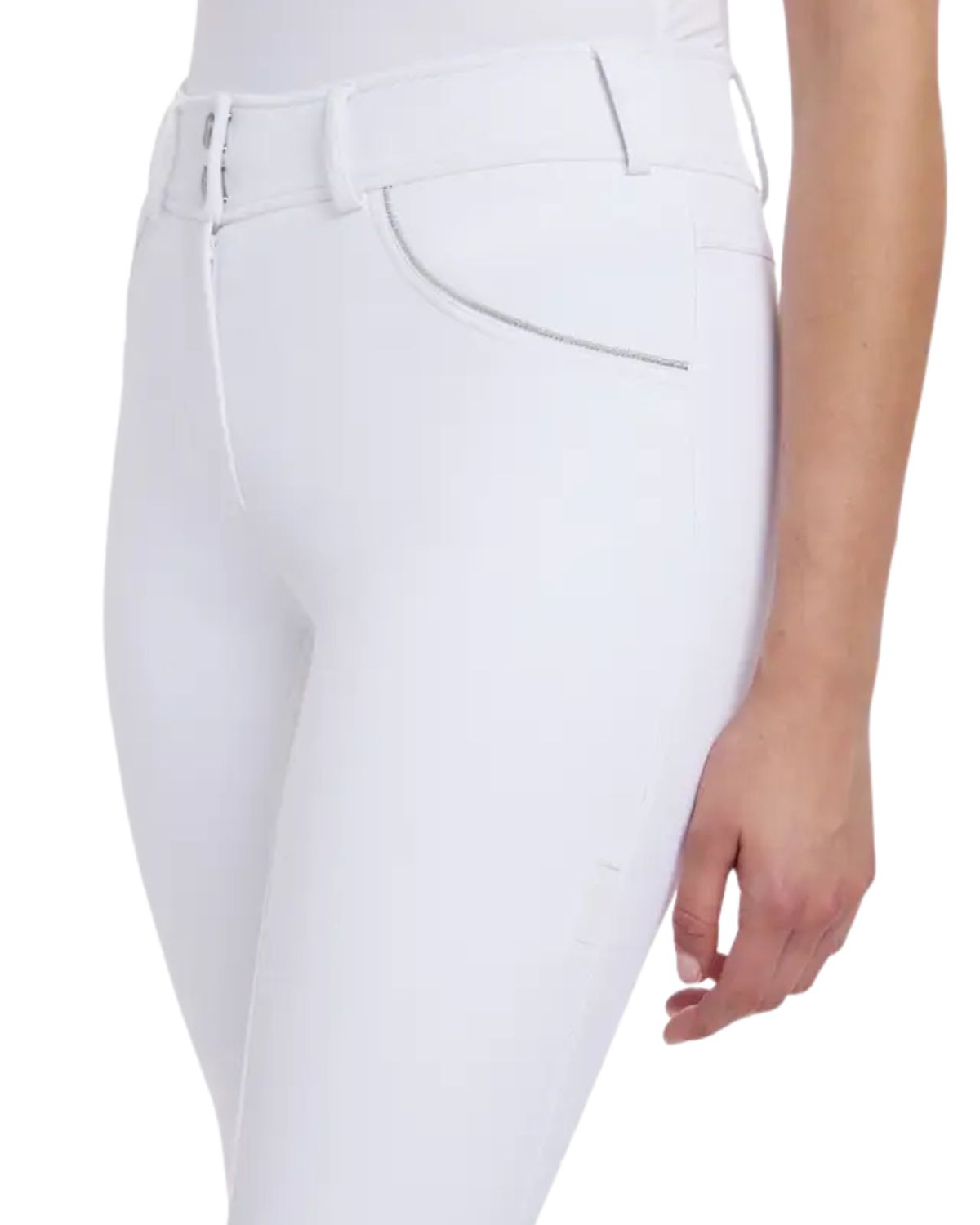 LeMieux White Riding Breeches, High-Waisted Equestrian Pants
