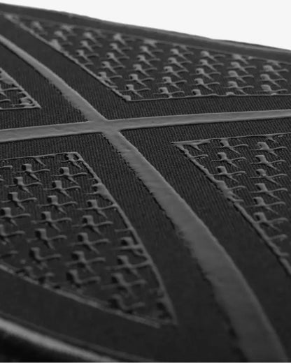 LeMieux X-Grip Silicone Euro Jump Square Saddle Pad - Black Close-Up: Enhanced Grip & Comfort for Jumping.