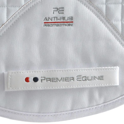 PREMIER EQUINE Close Contact Cross Country Saddle Pad - White: Anti-Rub protection, high wither design, Air Tech mesh lining