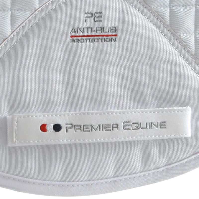 PREMIER EQUINE Close Contact Cross Country Saddle Pad - White: Anti-Rub protection, high wither design, Air Tech mesh lining