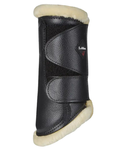 Lemieux Fleece Lined Brushing Boots Black/Natural | Horse Leg Protection