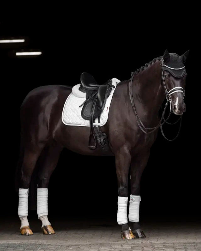 LeMieux Crystal Suede Dressage Square White