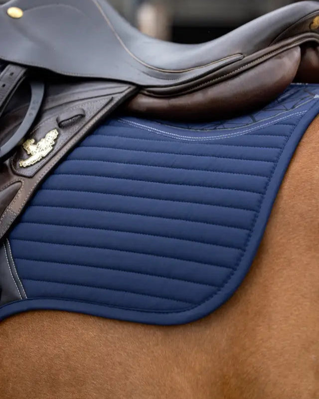 LeMieux Soft Shell Anti-Slip Close Contact Square Navy Saddle Pad - Premium Horse Tack for Stability & Comfort