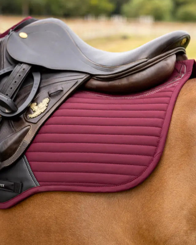 LeMieux Soft Shell Anti Slip Close Contact Burgundy Saddle Pad - Equiflair