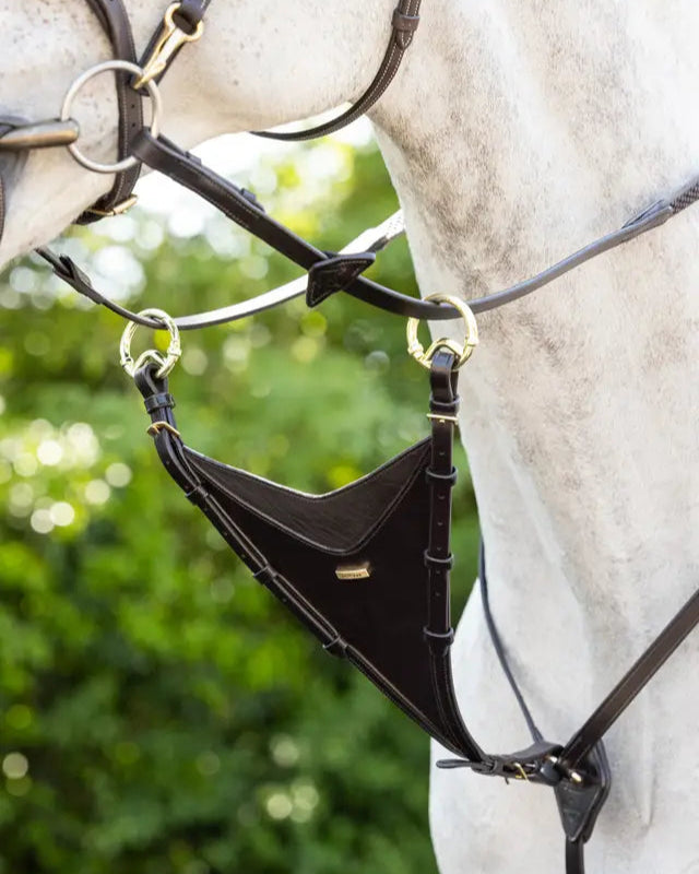 LeMieux Kudos Bib Martingale Attachment Brass/Brown