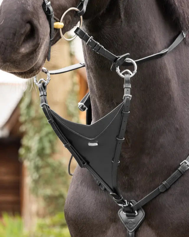 LeMieux Kudos Bib Martingale Attachment Black/Silver