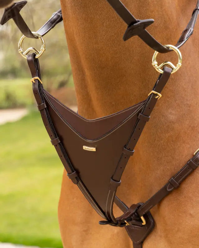 LeMieux Kudos Bib Martingale Attachment Havana/Brass