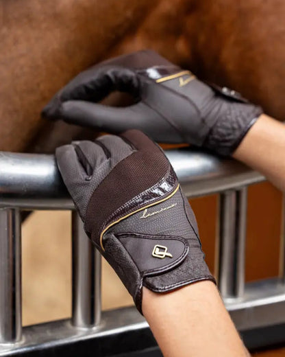 LeMieux Competition Gloves Brown