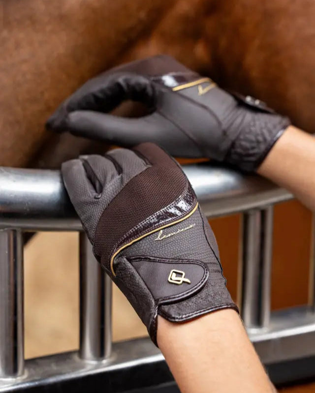 LeMieux Competition Gloves Brown