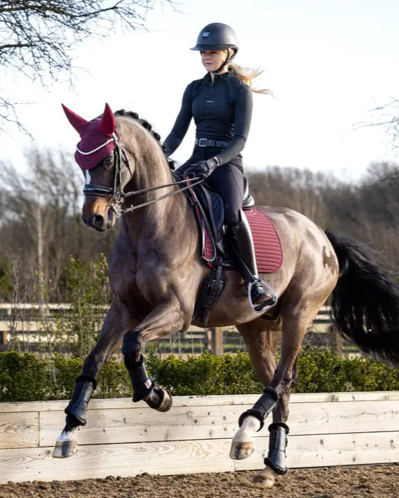 LeMieux Soft Shell Anti Slip Dressage Square Burgundy