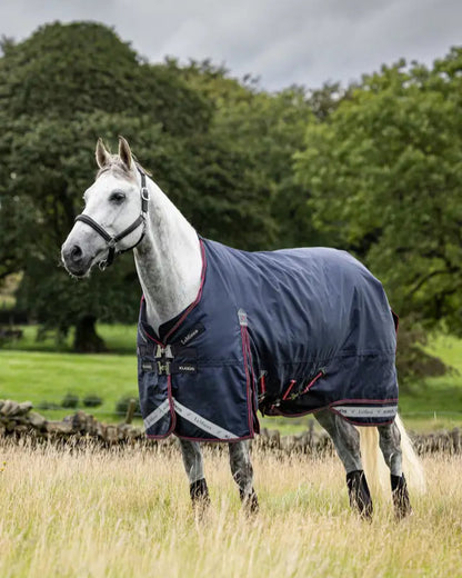 LeMieux Kudos 100g Turnout Rug in Navy - Waterproof Horse Rug with Detachable Neck