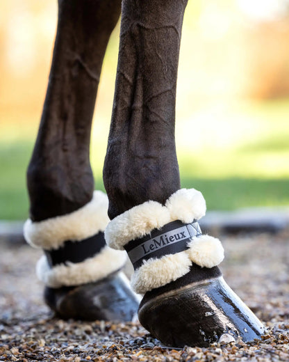 LeMieux Fleece Pastern Wrap - Horse Leg Protection, Black, Fleece, Equestrian Riding Boots, Equiflair