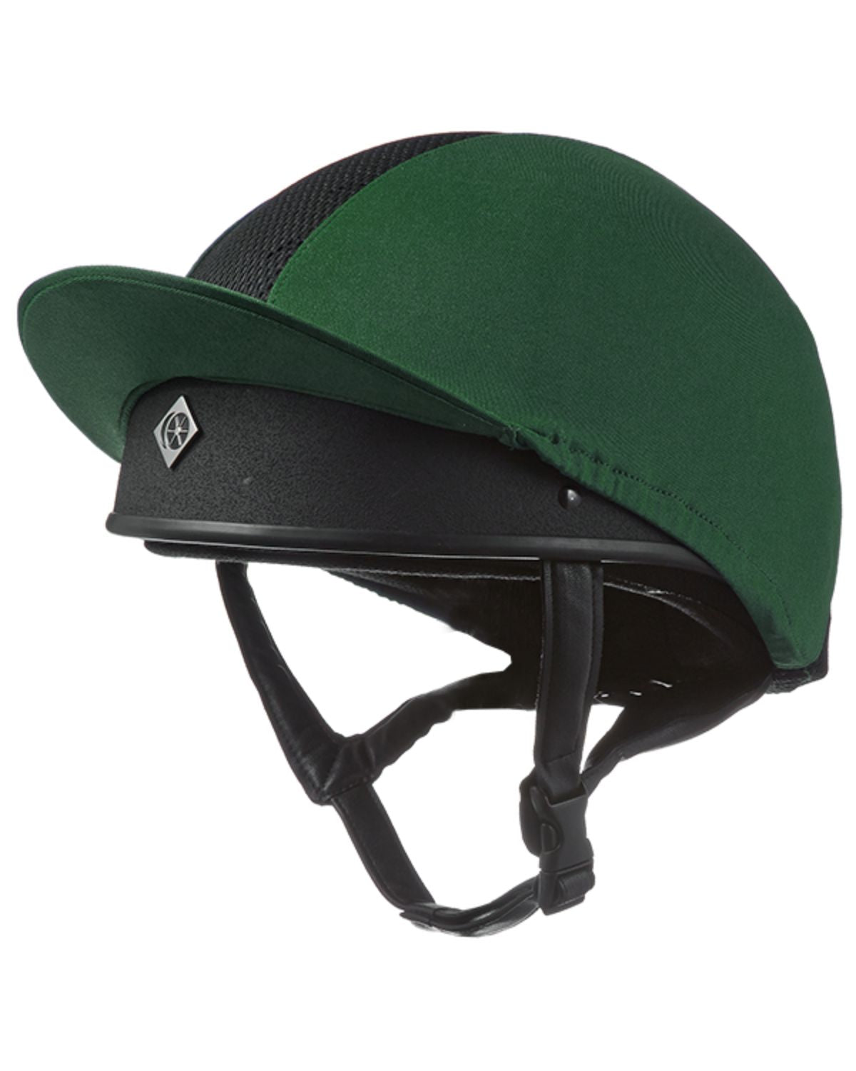 Charles Owen Pro II Vented Silk Hunter Green Equestrian Riding Helmet - Equiflair