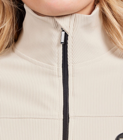 Premier Equine Felicio Women's Ribbed Quarter Zip Jacket Silver Grey