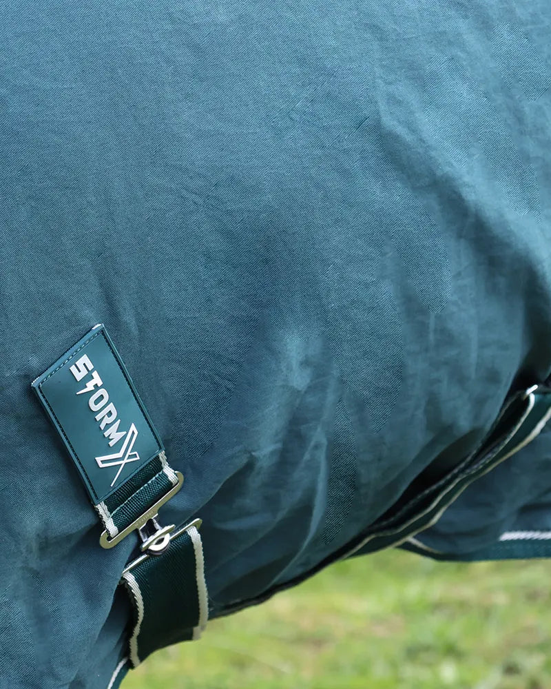 StormX Empra Pima Cotton Horse Sheet - Teal: Luxurious, breathable and lightweight horse sheet for travel or stable use.