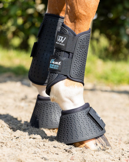 WOOF WEAR IVENT HYBRID BOOT BLACK: Horse Leg Protection - Equine Brushing Boots with iVent Technology