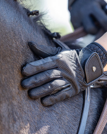 Woof Wear Windproof Riding Gloves Black - Horse Riding Equestrian Gloves