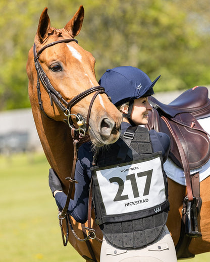 WOOF WEAR Event Number Bib Black - Comfortable Rider Safety Gear