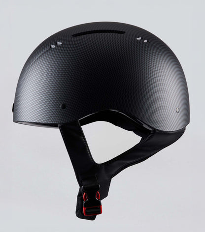 Premier Equine Artemis Matte Black Carbon Shield Jockey Skull Riding Helmet