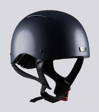 Premier Equine Artemis Gloss Equestrian Riding Helmet - Midnight Navy Jockey Skull Cap