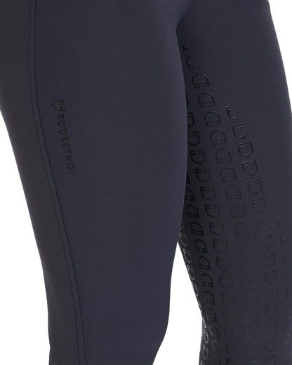 Equestro Women's Full Grip Slim Fit Breeches Navy