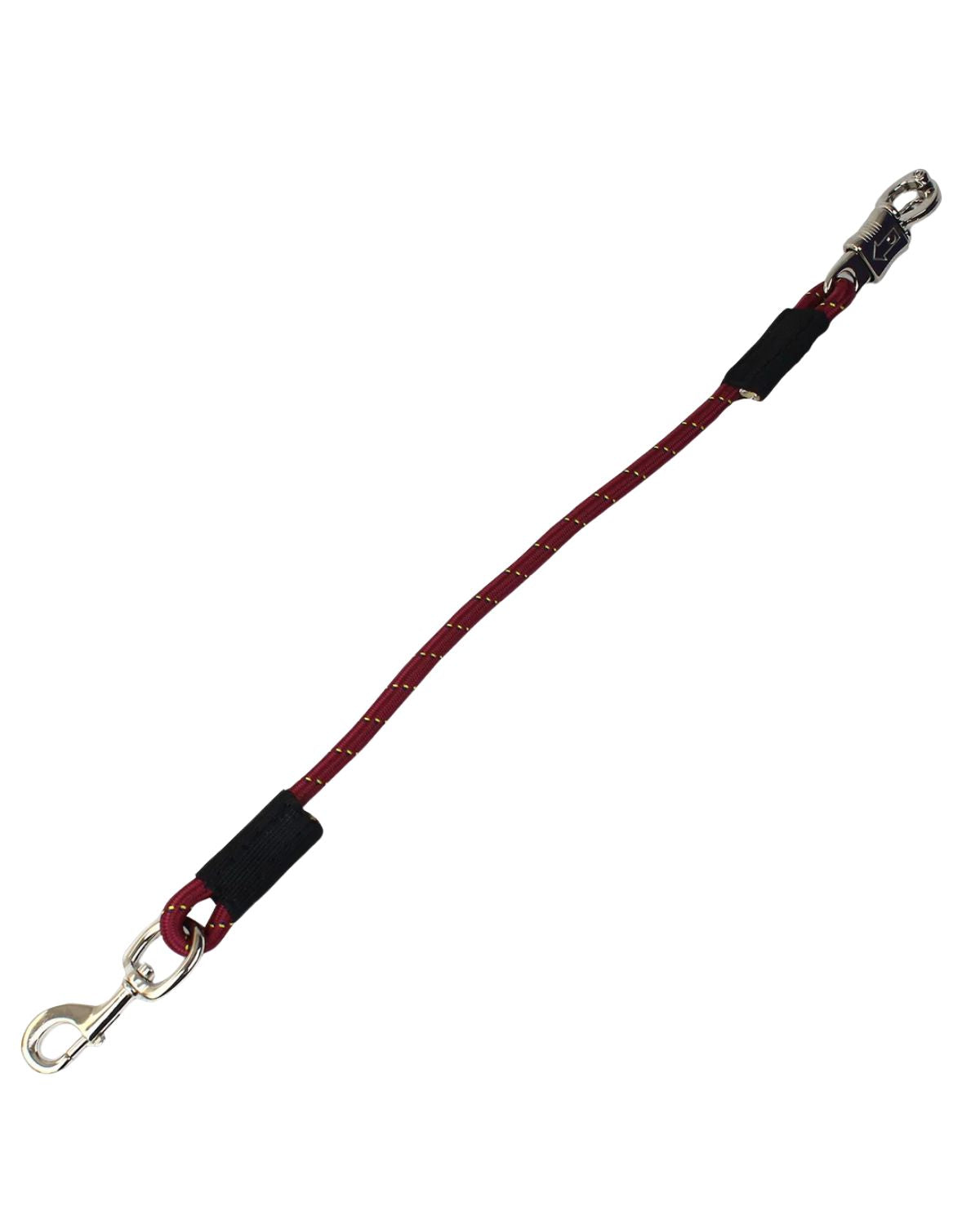 KM Elite Bungee Tie Burgundy: Trailer Tie with Quick-Release Panic Snap for Horses - Equiflair