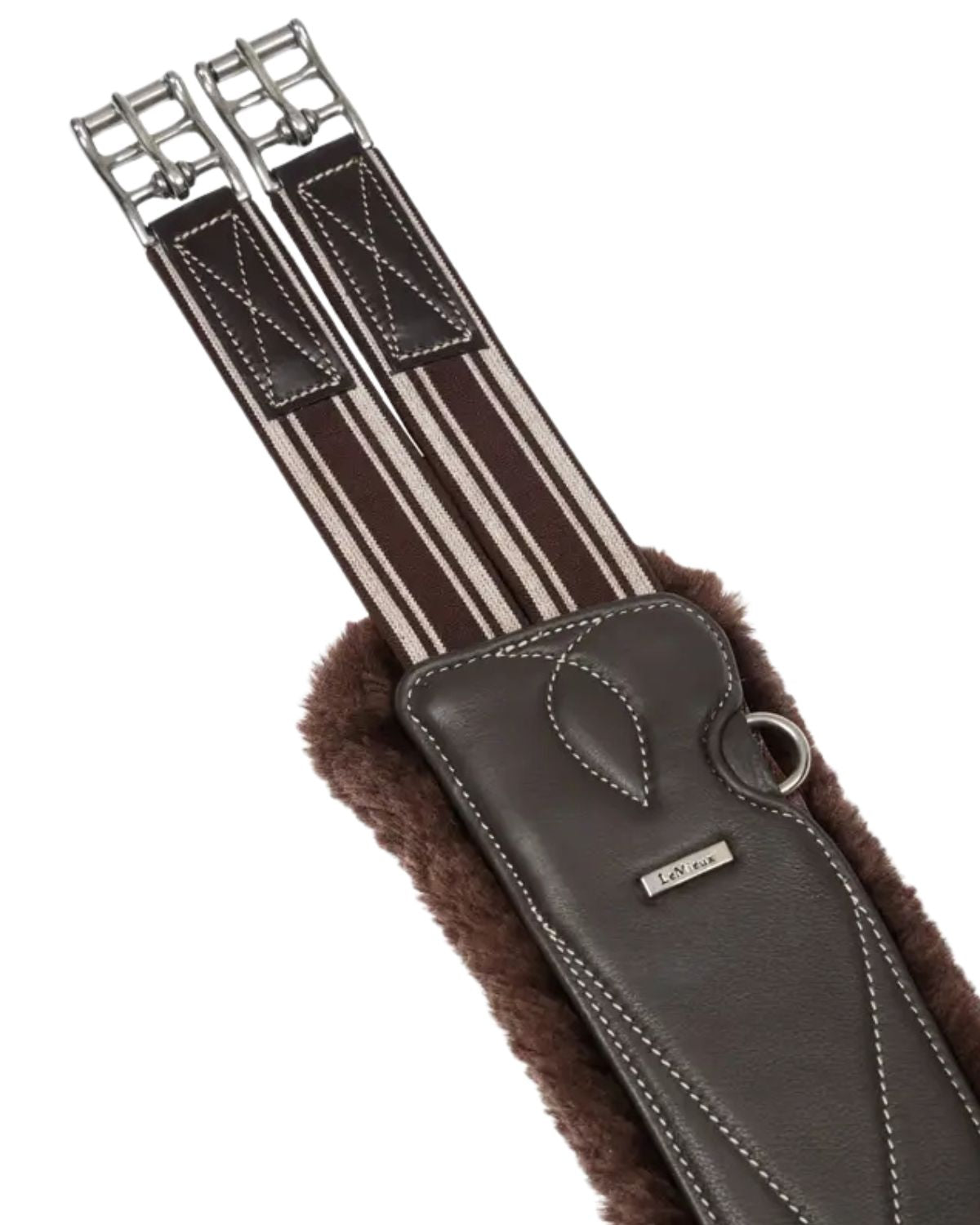 LeMieux Arika Simuwool Contoured Long Stud Girth Brown
