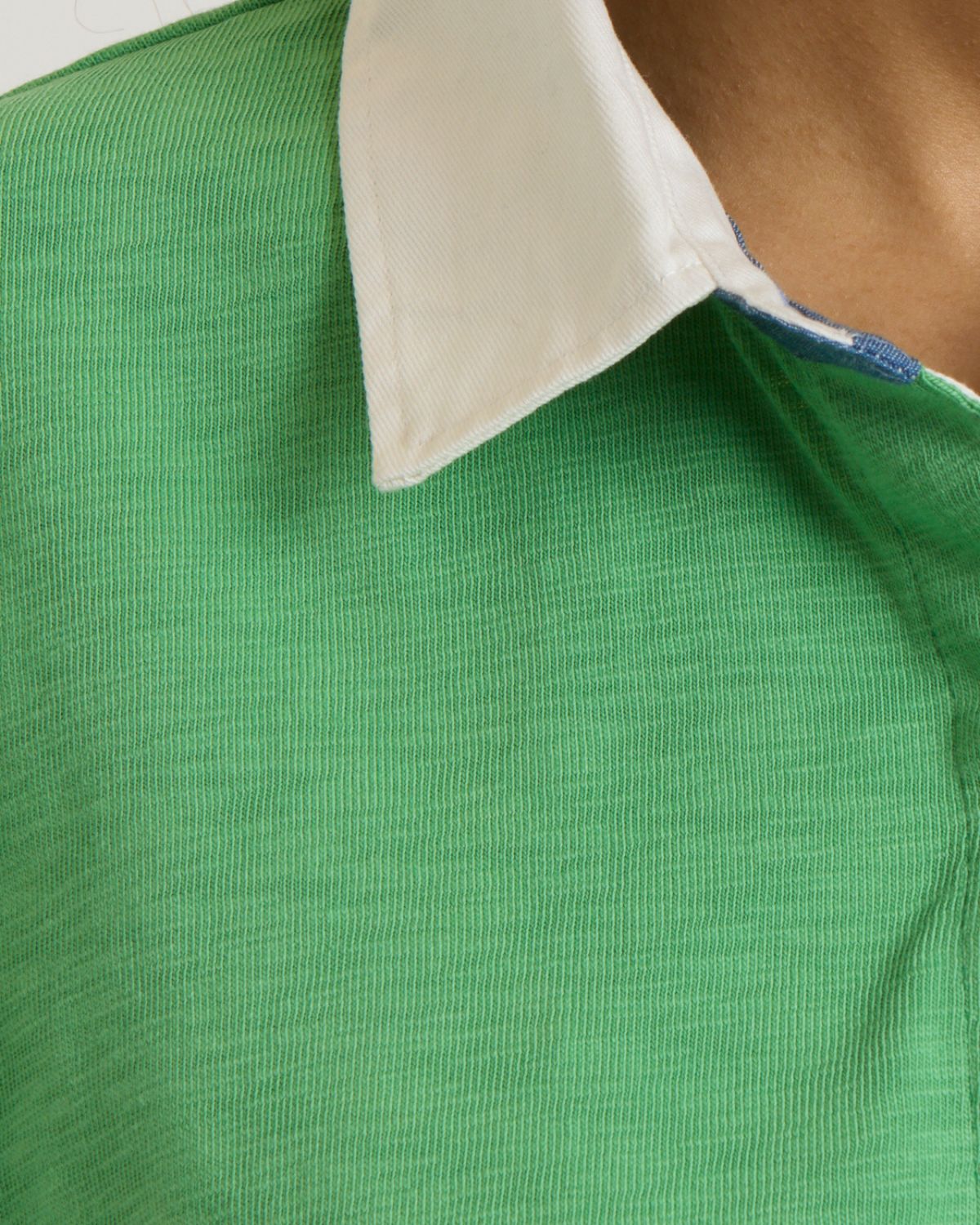 Joules Green Jonty Fox Embroidered Short Sleeve Cotton Rugby Shirt