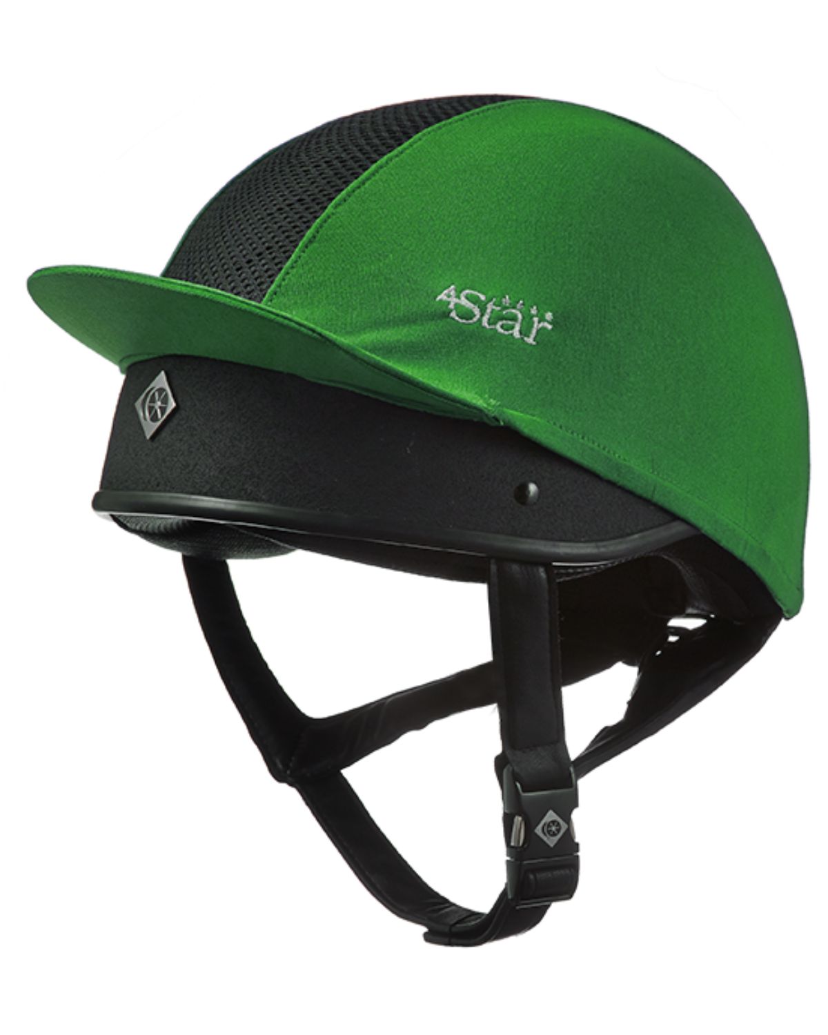Charles Owen 4 Star Emerald Equestrian Helmet from Equiflair - Ventilated Silk for Cross-Country