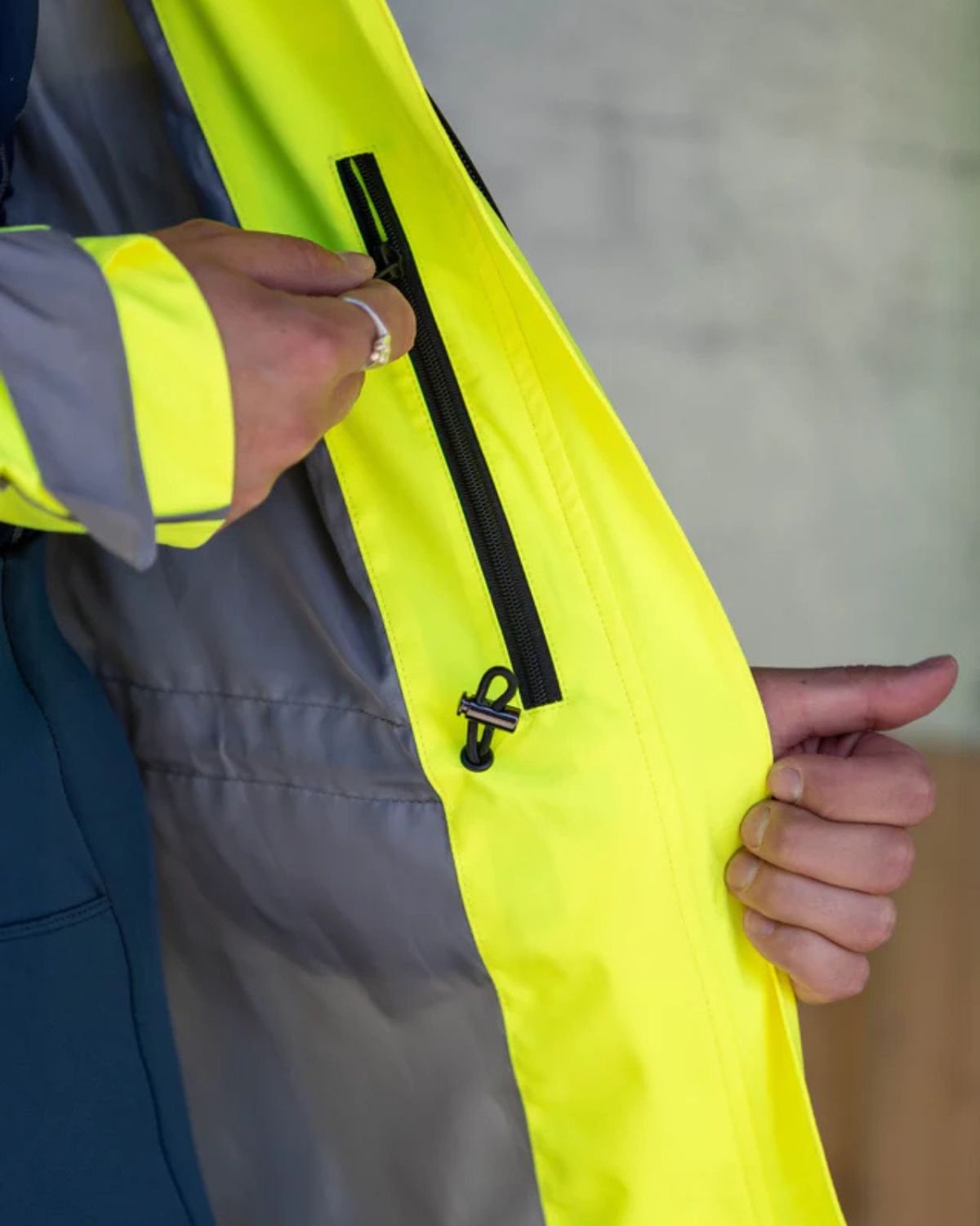 Woof Wear All Season Riding Jacket Hi Viz Yellow