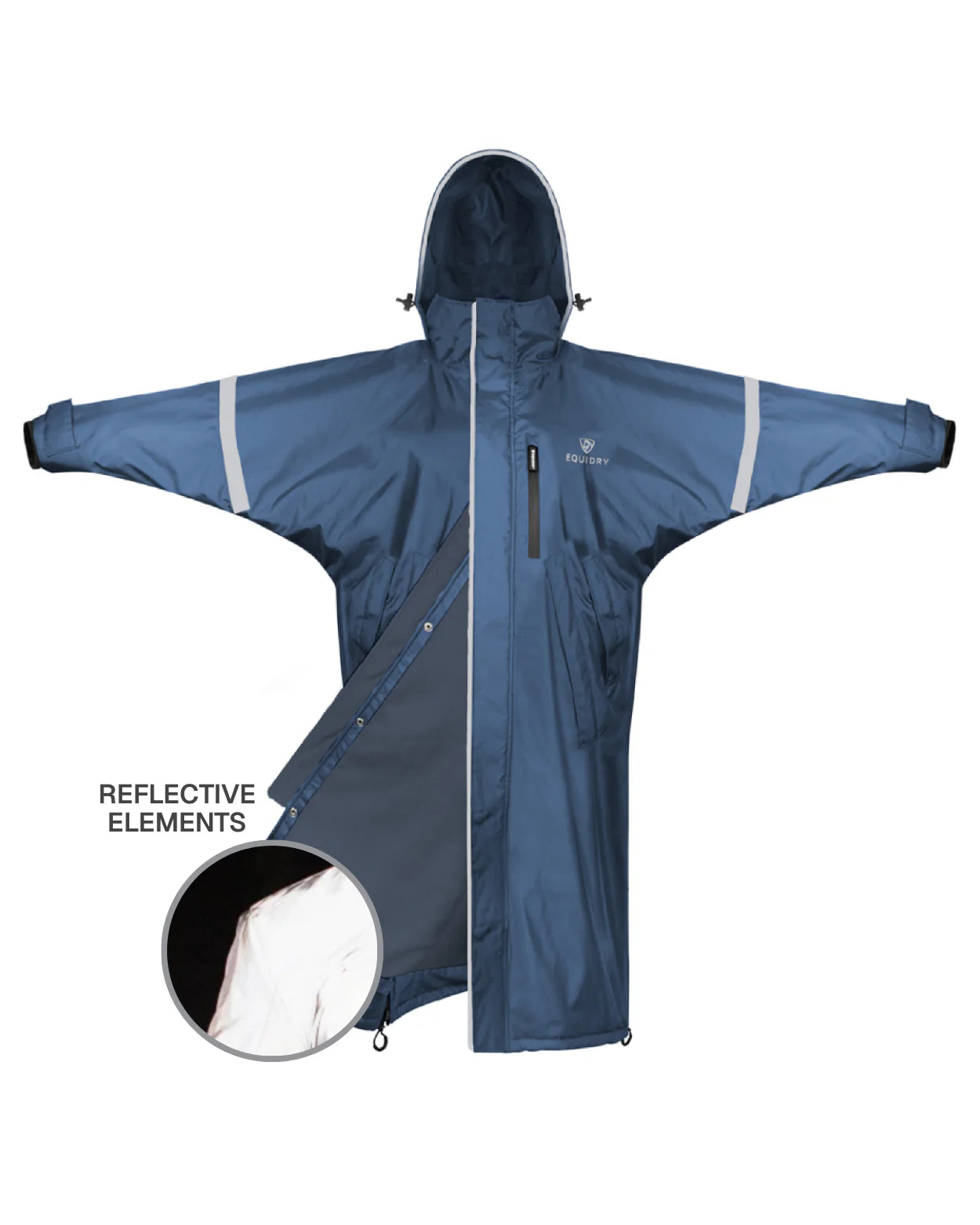 EQUIDRY Evolution Men's Thin Fleece Reflective Steel Blue