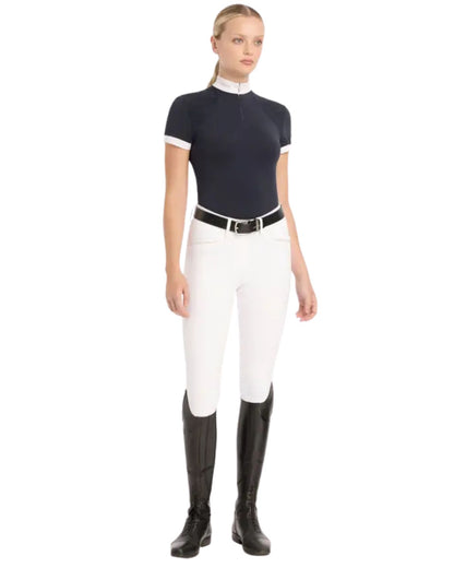 LEMIEUX Olivia Show Shirt - Navy Short Sleeve Equestrian Riding Apparel - Comfortable & Stylish