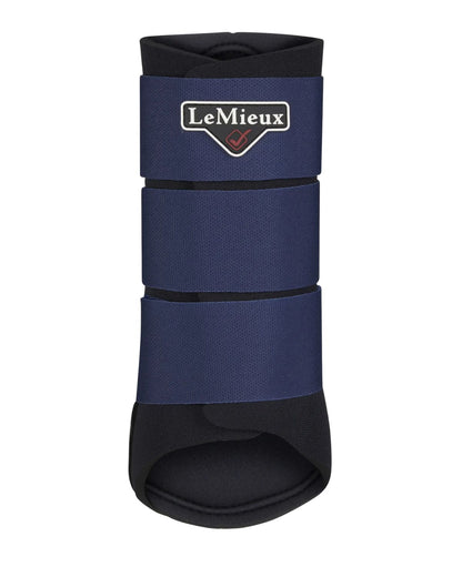 LeMieux Grafter Brushing Boots - Ink Blue Horse Leg Protection for Schooling, Competition & Turnout