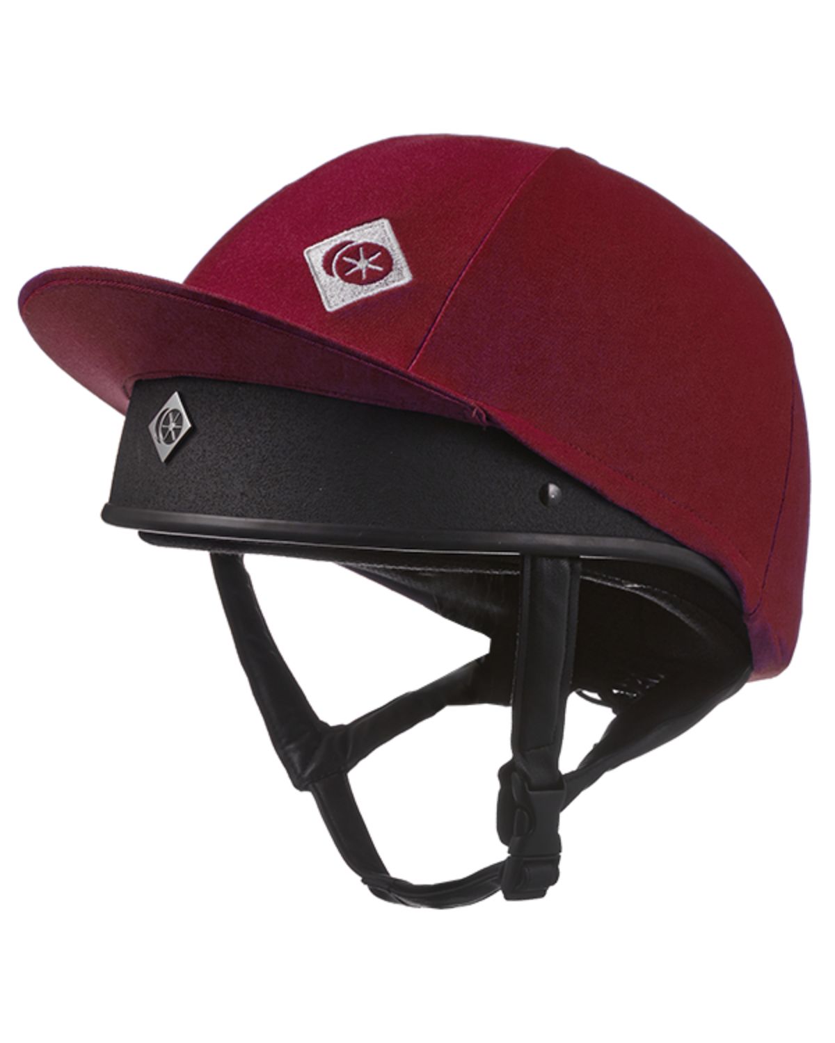 Charles Owen Maroon Silk Helmet Cover | Equiflair Riding Helmet Accessory | Horse Riding Protective Gear