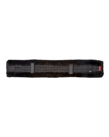 LeMieux Simuwool GP Girth Cover - Black Faux Wool Horse Girth Sleeve for Comfort | Equestrian Riding Tack