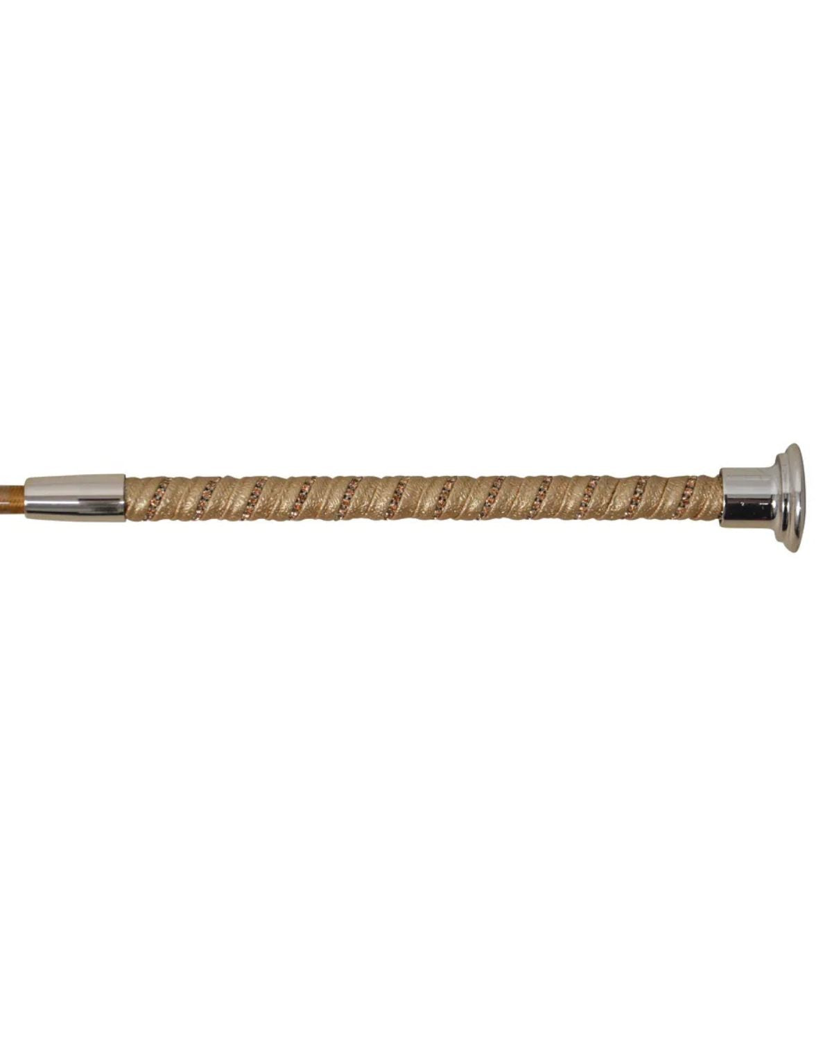 Hy Equestrian Faux Leather Sparkle Dressage Whip Gold