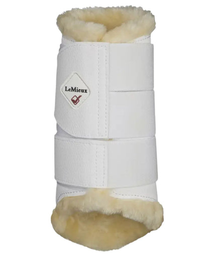 LEMIEUX Fleece Lined White Brushing Boots - Horse Leg Protection & Support