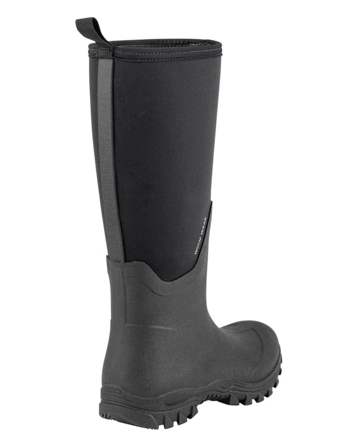 WOOF WEAR Long Black Work Boot: Waterproof Rubber Boot with Neoprene - Durable Yard & Outdoor Footwear