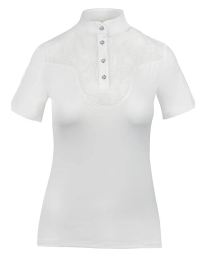 Woof Wear White Competition Shirt | Lace Detail Riding Apparel | Equiflair