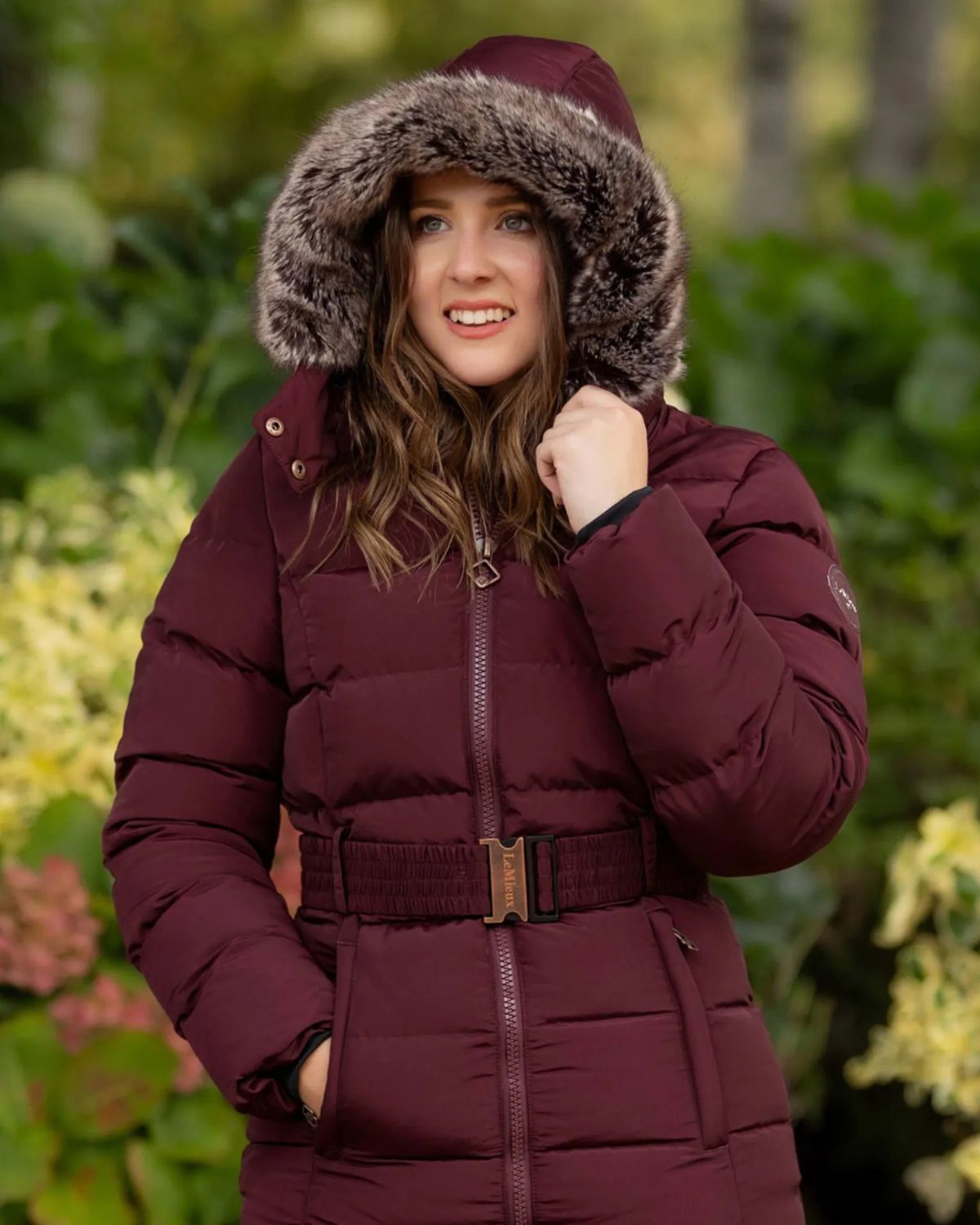 LeMieux Gina Three Quarter Coat Port: Stylish Women's Winter Fashion