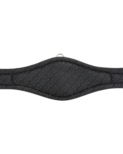 Equestro Jumping Girth Shaped Leather Black