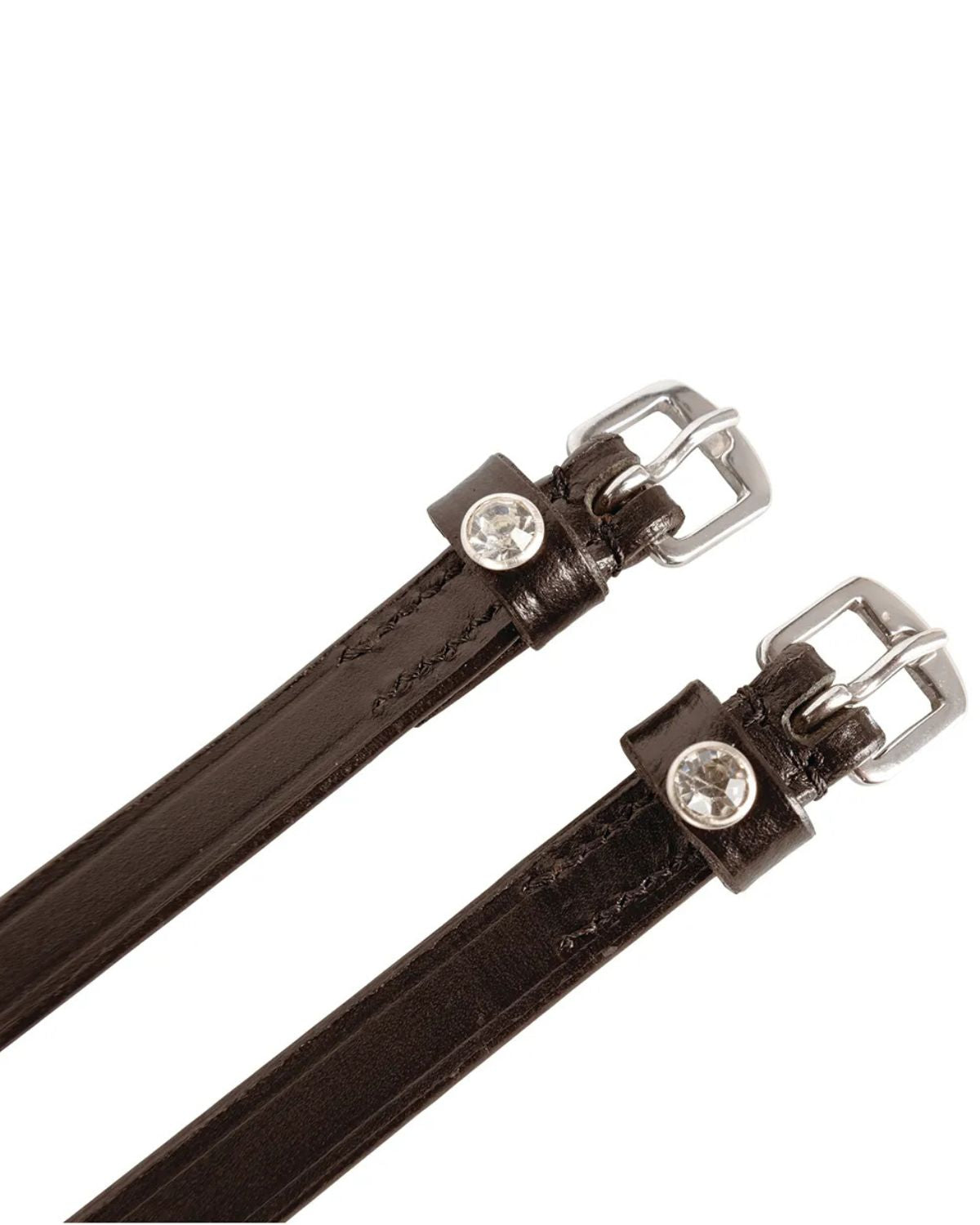 Hy Equestrian Diamante Stud Spur Straps Brown